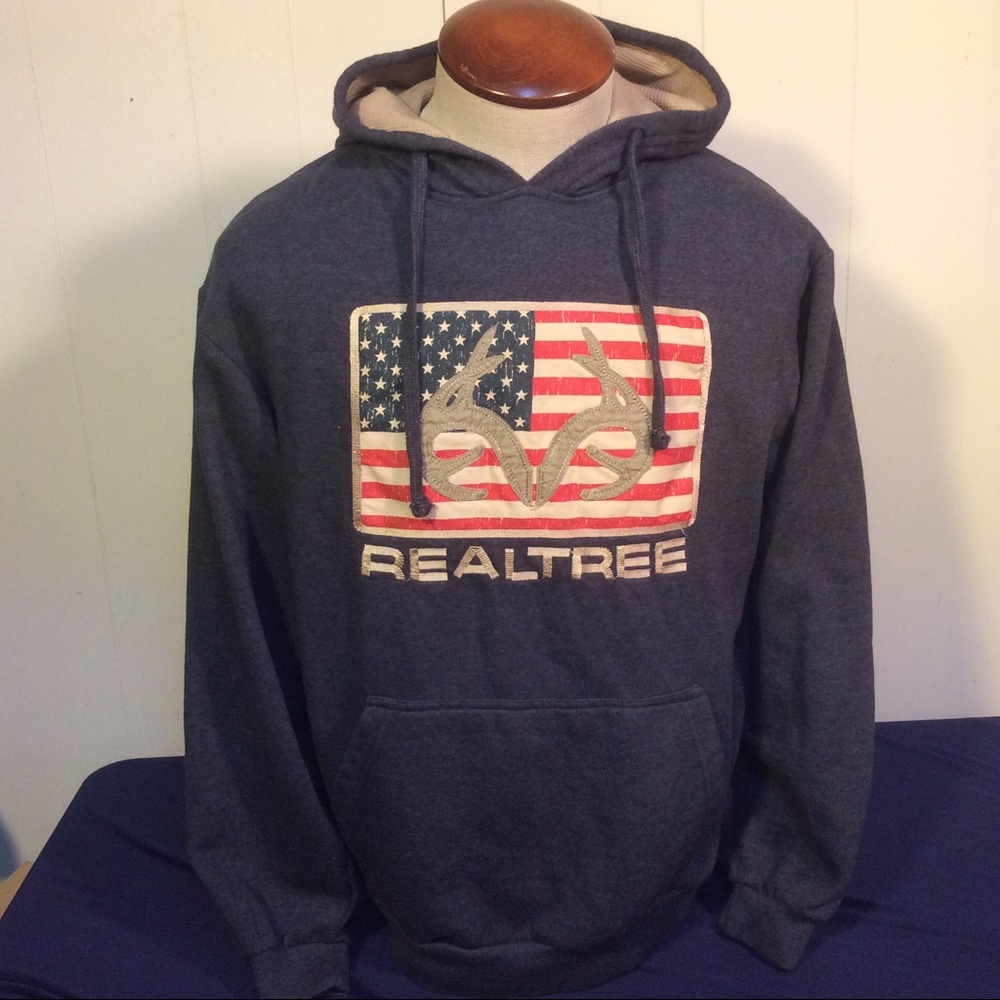 Realtree American Flag Mens Hoodie
